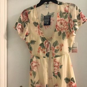 Floral button down maxi dress